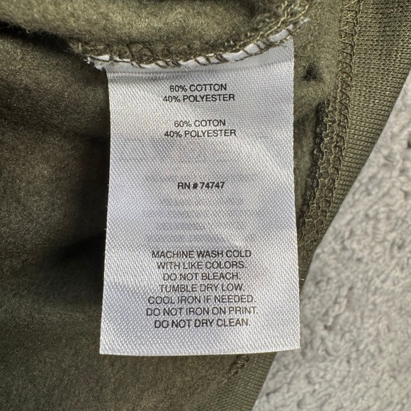 Cabelas Mens Green Hoodie Pullover Hooded Sweatshirt Size XL Bleach Stains - Picture 6 of 8